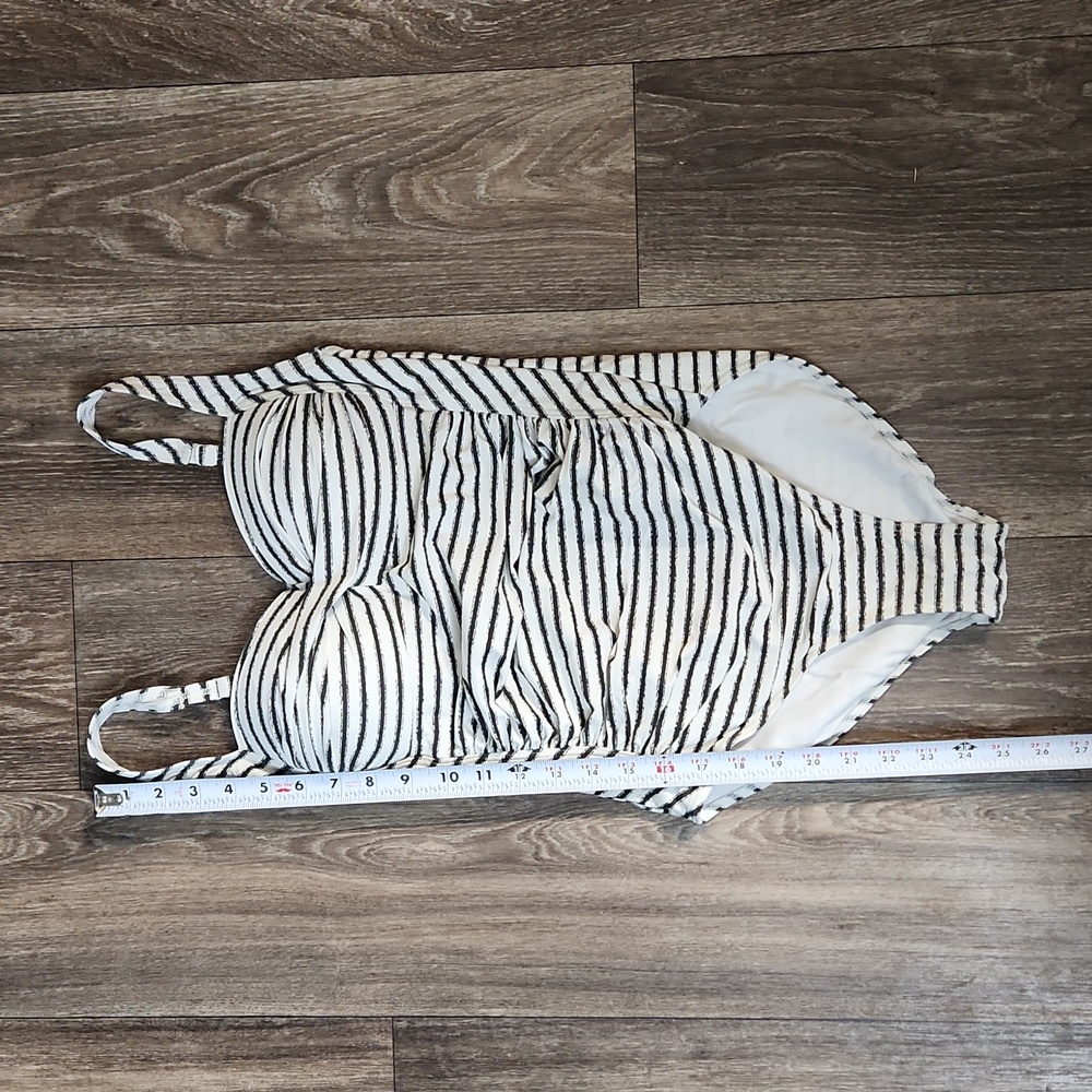 Nip Tuck Swim Santorini Stripe Twist Front Tummy Control One Piece Swimsuit 6 - Picture 4 of 10